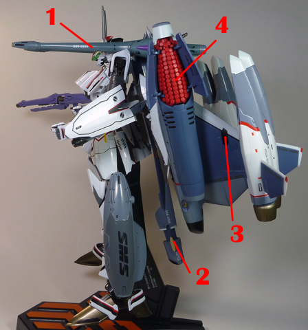 Macross Frontier VF-25F Messiah Tornado pack  Outer-Space Use Armament weapon position