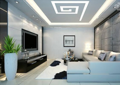 spactacular plasterboard false ceiling design for the living room