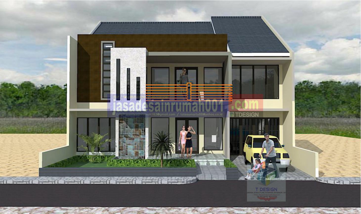 Denah Rumah  Minimalis 2  Lantai  Ukuran  8x15  Desain Rumah  