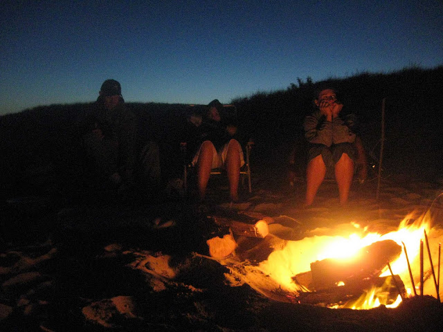 Bonfire on Long Island Beach