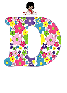 Divertido Alfabeto con Flores de Colores.