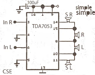 Surround amplifier circuit