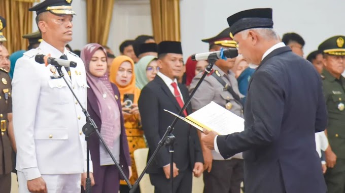 Gubernur Mahyeldi Resmi Lantik DR.Roberia, SH, MH Sebagai Pj.Wali Kota Pariaman