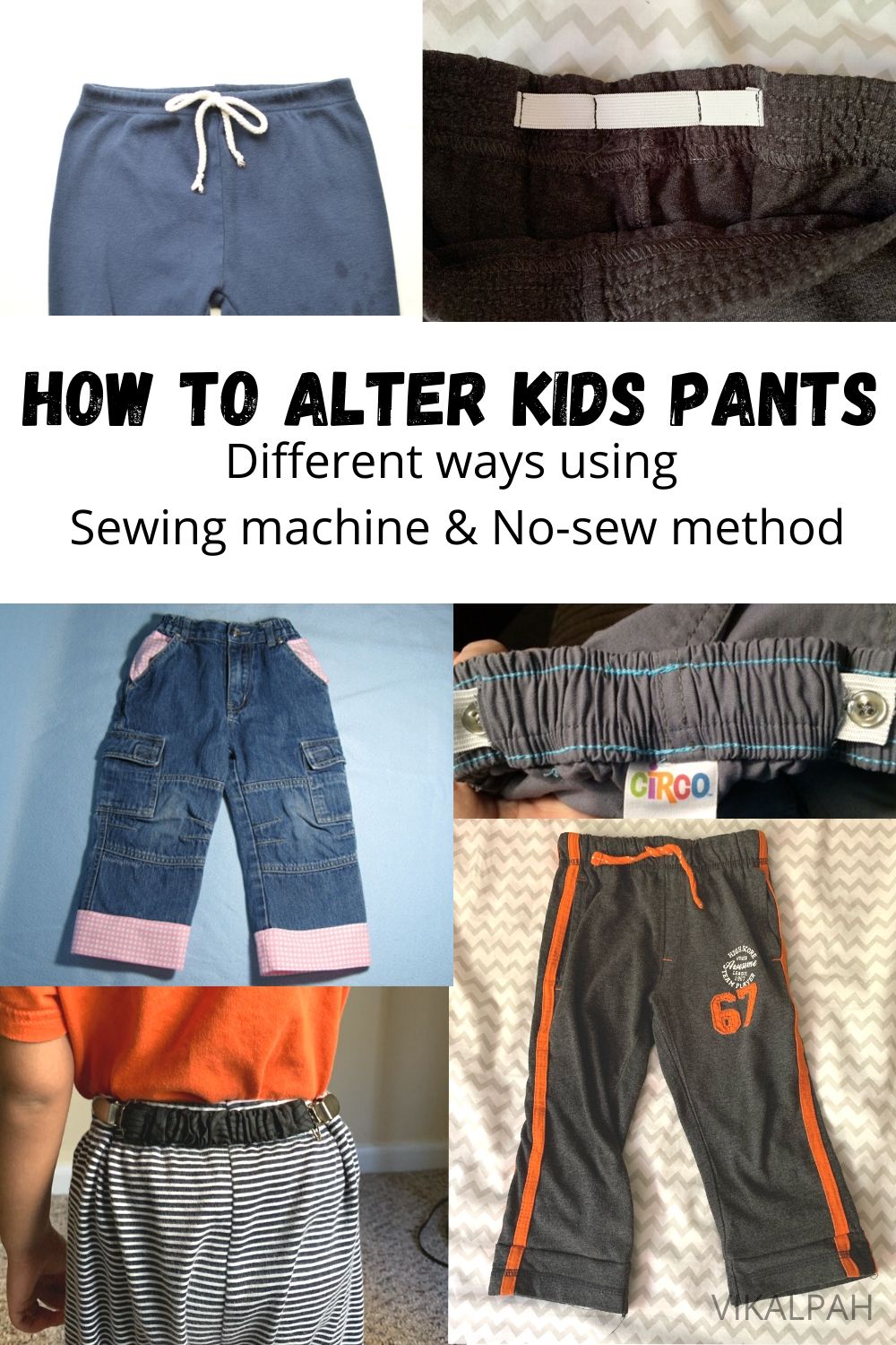Vikalpah: How to alter kids pants - Different ways of No-sew