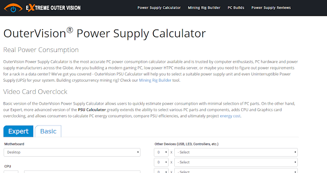 OuterVision Power Supply Calculator