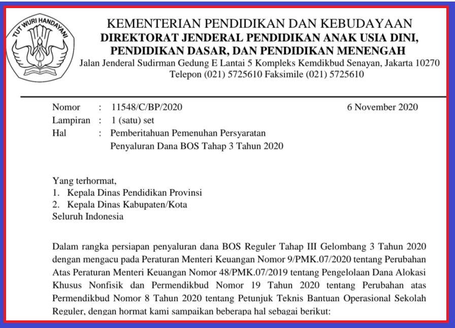 3 Syarat Sekolah Penerima Dana BOS Tahap 3 Tahun 2020 - Beragam Informasi