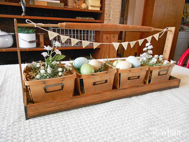 Vintage Inspired DIY Berry Basket Tote | Denise on a Whim