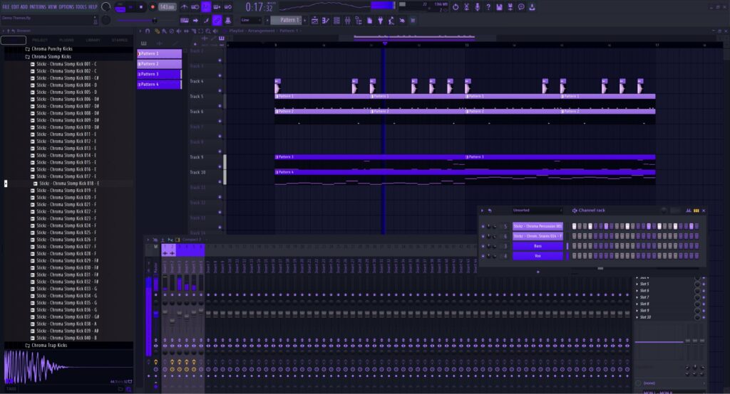 10. Dark Purple (Low Contrast) - Tema para FL Studio 21 Grátis