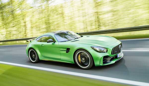 2018 Mercedes-Benz AMG GT display at Brooklands, UK