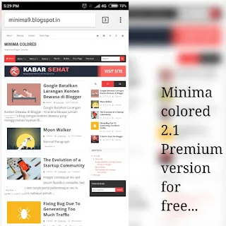 Minima Colored 2.1 Responsive Blogger Template 