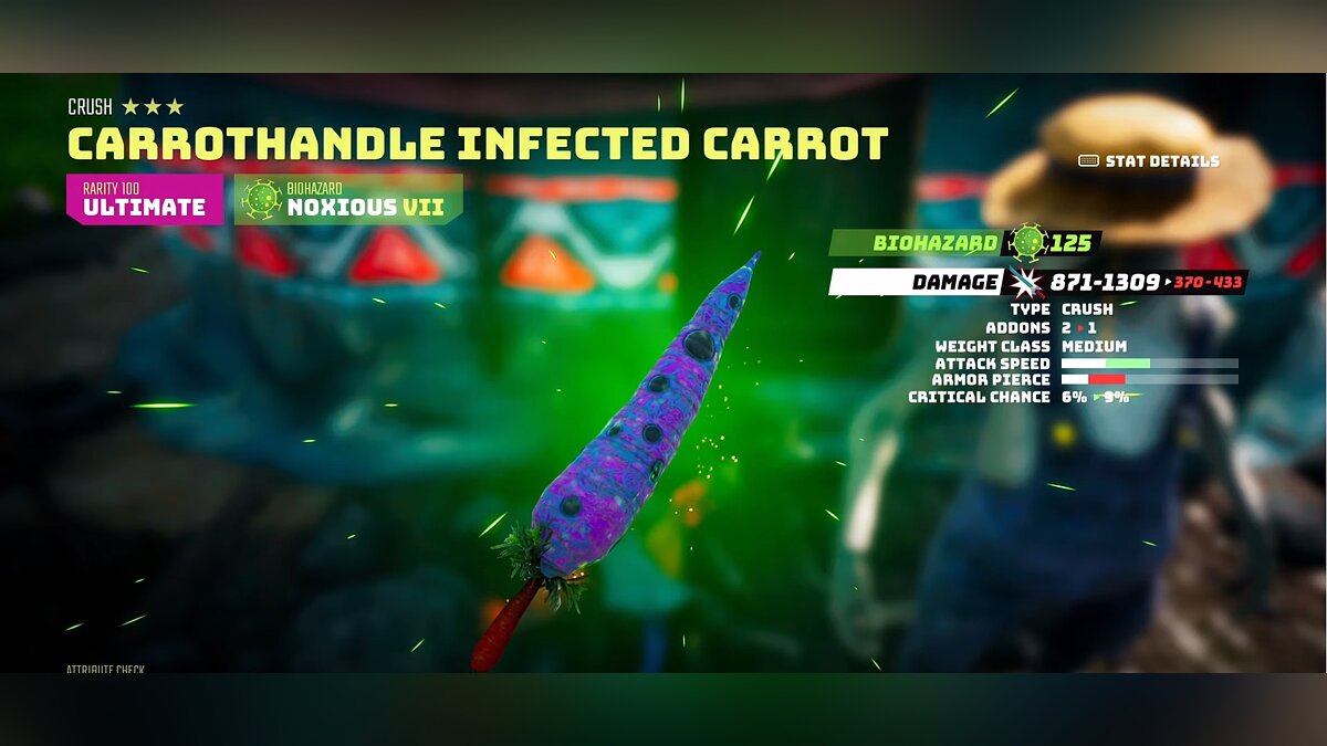 Carrothandle Infected Carrot