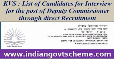 Deputy Commissioner through direct Recruitment