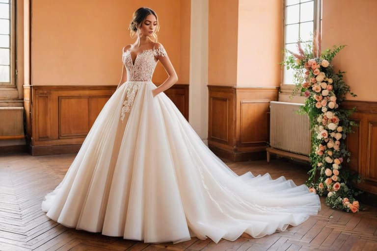 vestidos de novia civil largos