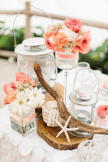 best beach wedding centerpieces