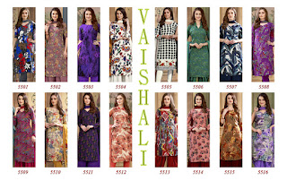 Vaishali Suits 5501 to  5532 Series Camila Crepe Suits wholesale Export