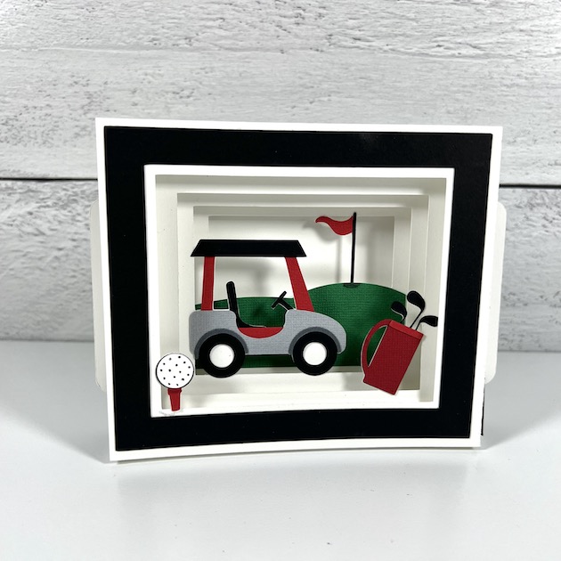 Father's Day Golf Cart Card Pop-up