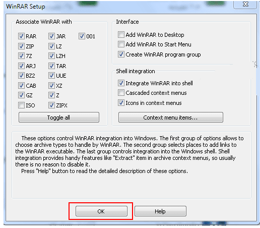تحميل برنامج winrar  او rar لفك ضغط المستندات الصيغ