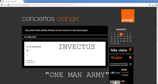 Orange.es Vulnerable To SQLi - Found by Invectus