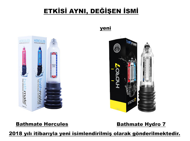 Bathmate Hercules Şeffaf renk artık Bathmate Hydro 7 Şeffaf oldu.