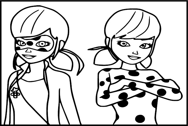 Marinette is Ladybug Coloring Pages