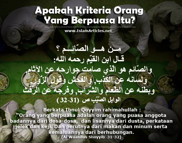 kriteria orang yang berpuasa