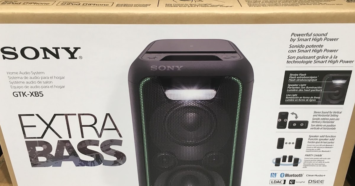 Sony GTK-XB5 High-Powered Bluetooth Light-Up Speaker 