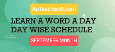 LEARN A WORD A DAY - September 2022 WORDS LIST