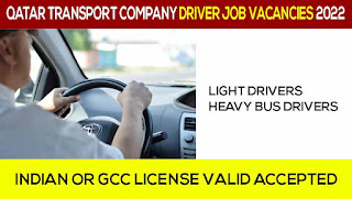 Qatar Driver Job Vacancies for Qatar Transport Company 2022 - Apply Online For Latest Qatar Light Driver & Heavy Driver Vacancy