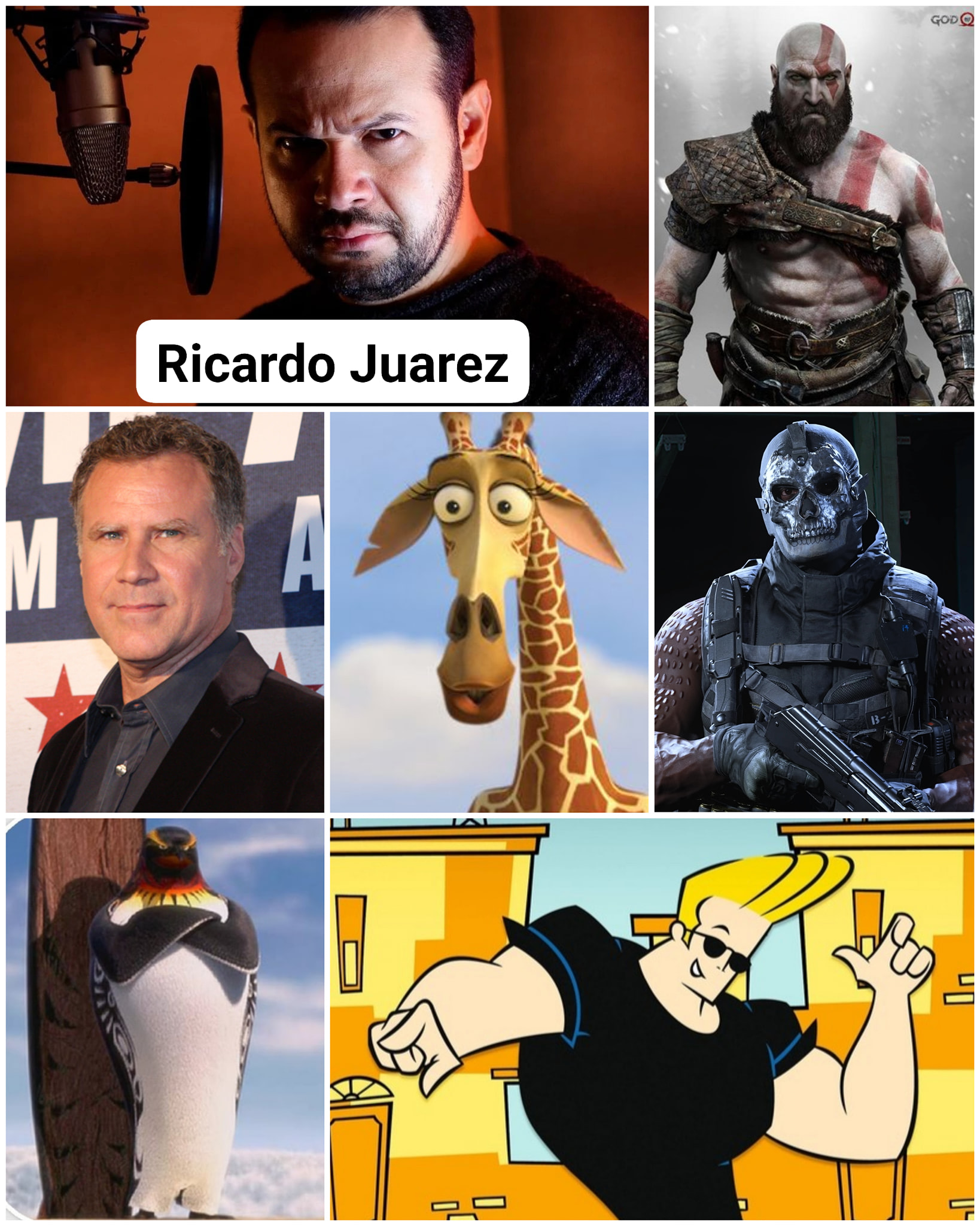 Dublador Ricardo Juarez Johnny Bravo Kratos God of War Melman Madagascar Will Ferrell Coragem o cão covarde Mundo da Dublagem Elenco de Dublagem