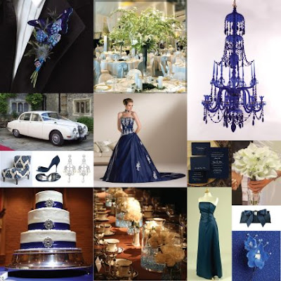 Without a doubt navy blue is the hottest color trend for weddings right now 