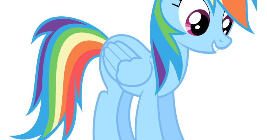 Gambar Mewarnai Rainbow Dash Untuk Anak PAUD dan TK