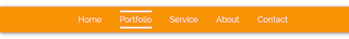 Flat Orange navigation menu