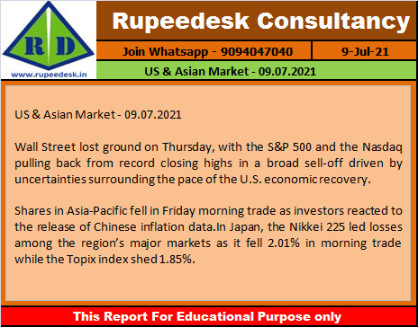 US & Asian Market - 09.07.2021
