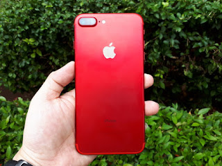 iPhone 7 Plus 256GB Merah Seken Sangat Mulus Fullset