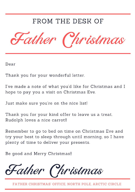 From Father Christmas letter