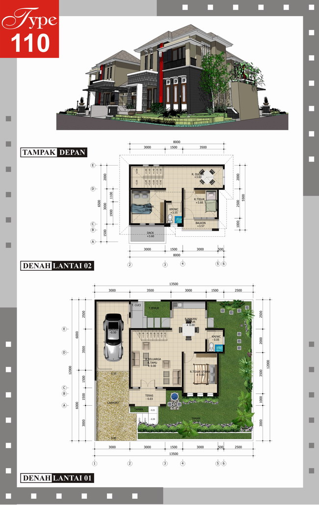 Denah ideal Rumah Minimalis Type 70 100 150