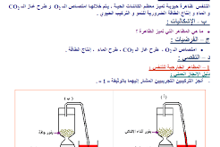 معادلة التنفس و التخمر 1 ثانوي