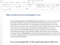 Cara Menyimpan File Word ke Pdf pada Microsoft Word