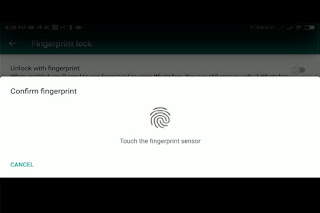 cara aktifkan kunci sidik jari di whatsapp