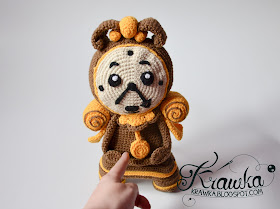 Krawka: Cogsworth - enchanted clock from Disney's Beauty and the Beast with moving pendulum pattern: https://www.etsy.com/listing/454674184/crochet-pattern-cogsworth-inspired-on?ref=shop_home_active_1