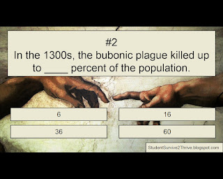 In the 1300s, the bubonic plague killed up to ____ percent of the population. Answer choices include: 6, 16, 36, 60