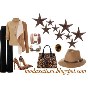 imagen look zapatos y bolso print leopardo