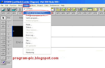 Upload program from PLC