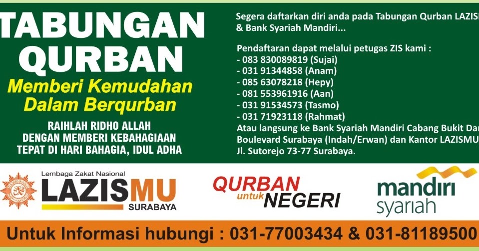 ZAKATKU, AMAL IBADAHKU: AYO BERGABUNG DI TABUNGAN QURBAN