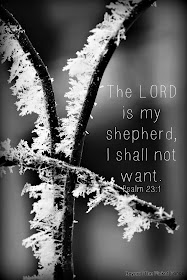 The Lord is My Shepherd, 23 Psalm http://bec4-beyondthepicketfence.blogspot.com/2015/01/sunday-verses.html