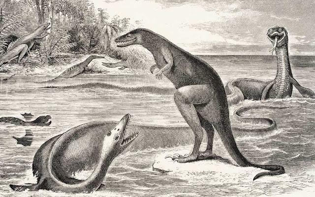 Momentos del Pasado: Ilustraciones antiguas de dinosaurios