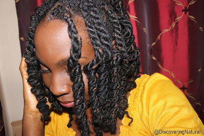 Spiral Curls on Natural Hair using Pipe Cleaners