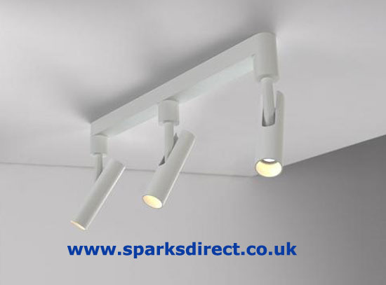 Triple Ceiling LED Spotlight Fitting in White