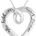 Sterling Silver "You Hold My Heart Forever" Open Heart Pendant Necklace, 18"( Best Price $26.00 You Save $24.00 (48%)