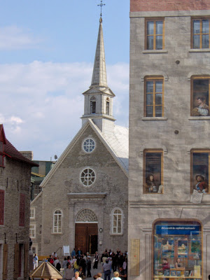 Stone church lower Quebec City square